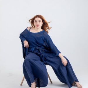 Pantalón Italiano con Blusa de Algodón Italiana